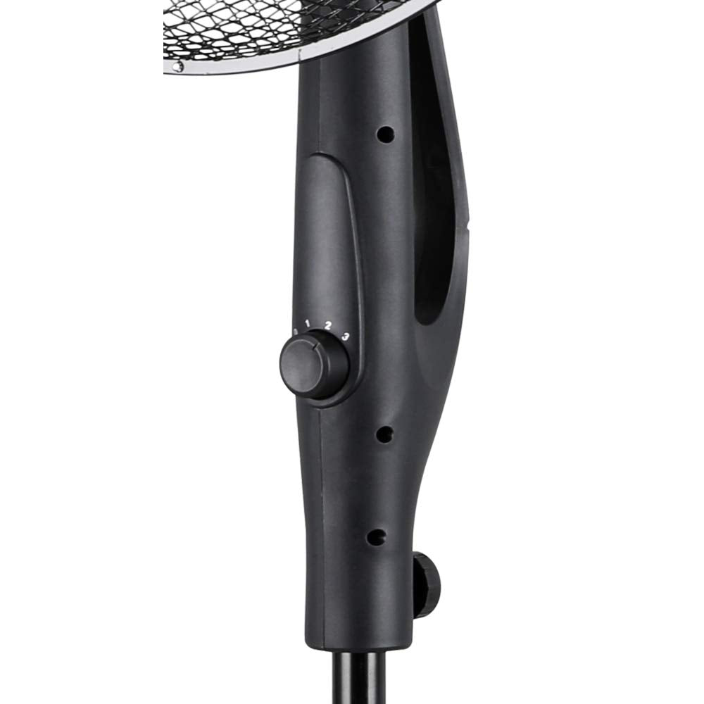 Ardes EASY 41PB PLUS Ventilatore da Pavimento 50W 40 cm con Oscillazione Automatica, Altezza Regolabile fino a 130 cm, Inclinazione Regolabile, 3 Velocità Silenziose e 3 Pale