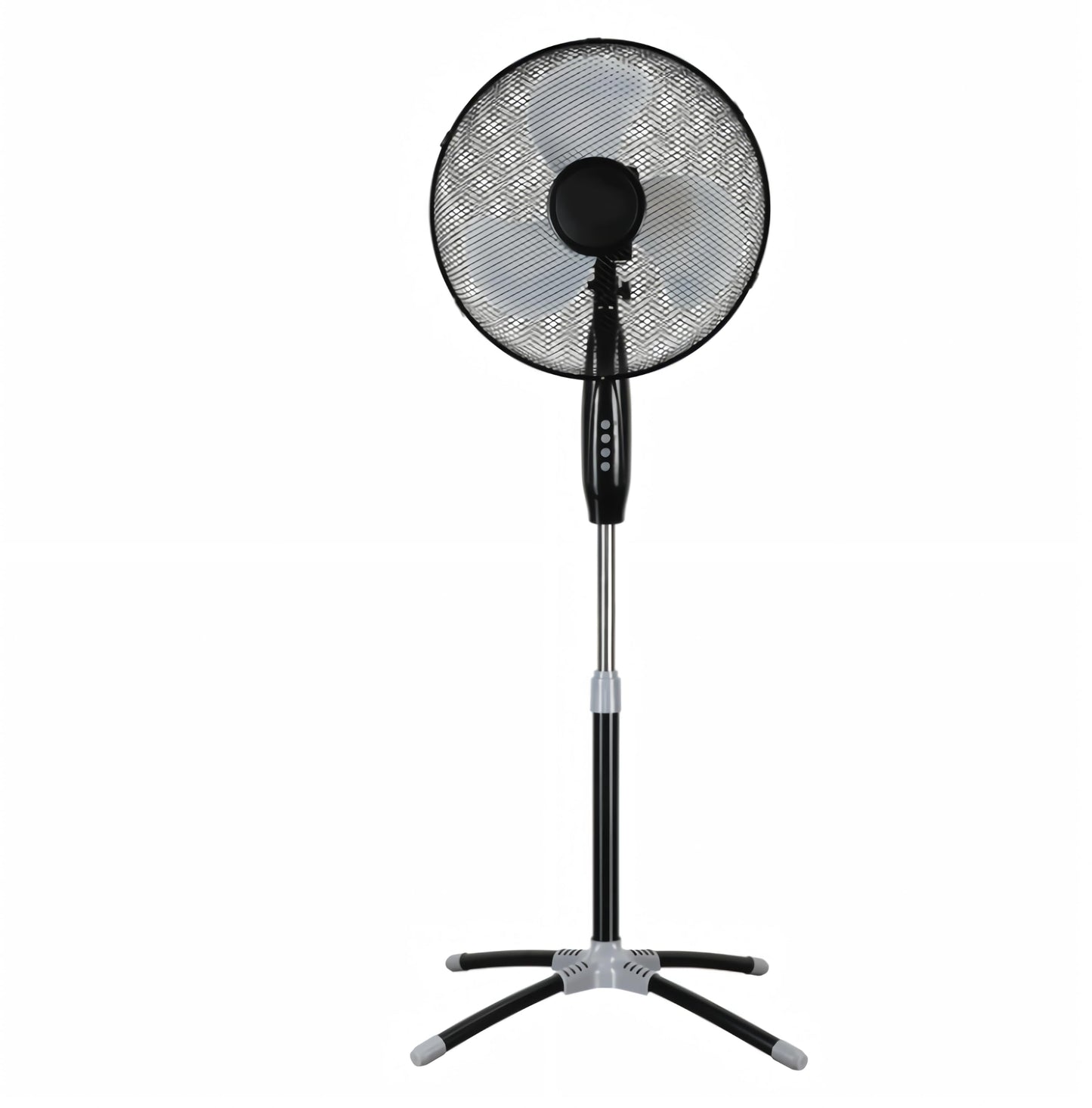 EMPOTEC FS-40B-1 Ventilatore a Piantana 45W Pale da 40cm 3 Velocità Oscillazione Regolabile Testa Inclinabile Altezza 130 cm Base 60cm Anti-Ribaltamento Camera Da Letto Cucina Terrazzo Giardino