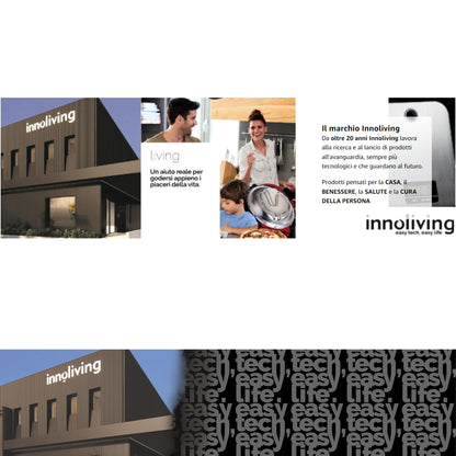 Innoliving INN-522 Ventilatore a Piantana in Metallo Cromato, Potenza 50W, Diametro 40 cm, 3 Velocità, Altezza Regolabile fino a 125 cm, 4 Pale in Metallo, Funzione Oscillazione e Inclinazione